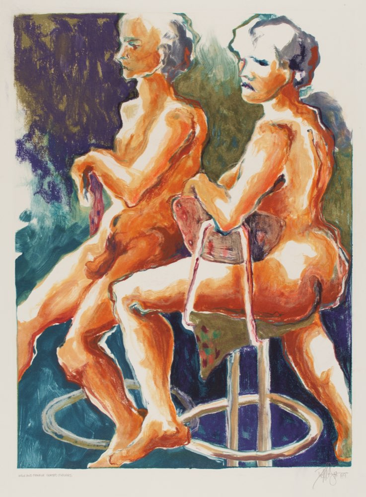 Male and Female Seated Figures