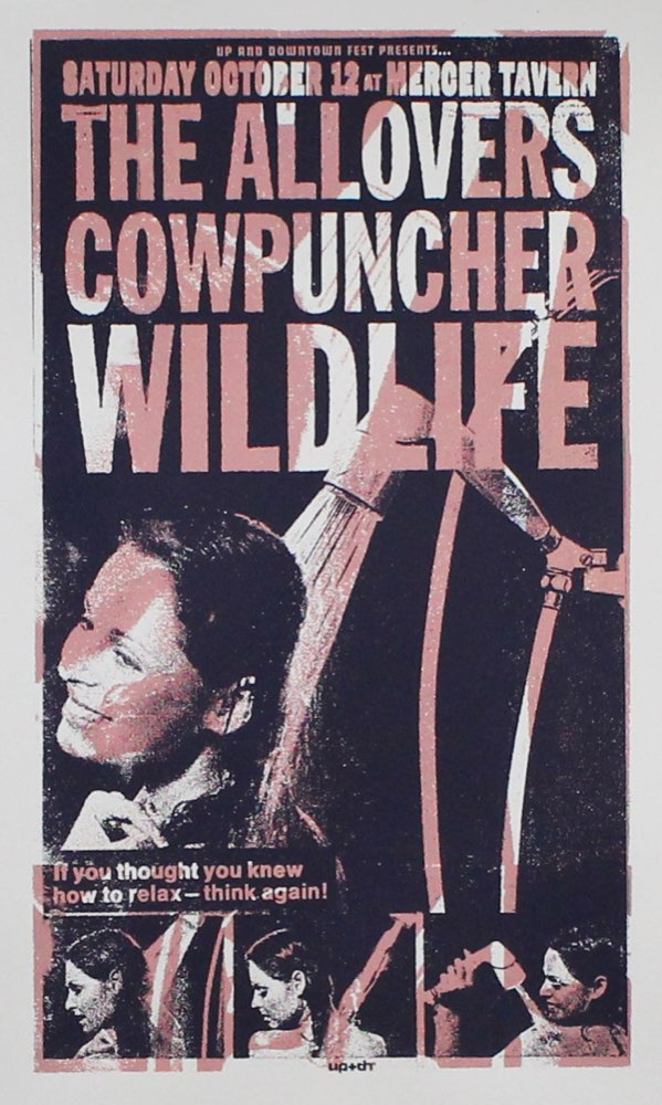 UP DT Music Festival Poster The Allovers Cowpuncher Wildlife